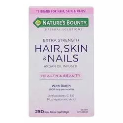 Nature’s Bounty Extra Strength头发-皮肤指甲- 250快速释放液体软凝胶