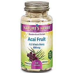 Nature's Herbs Power Herbs Acai Fruit Standardized Extract        - 825 mg - 60 Capsules