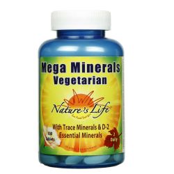 Nature's Life Mega Minerals Vegetarian - 100 Tablets