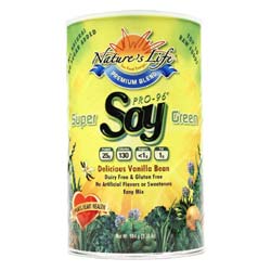 Nature's Life Super Green Pro-96 Soy Protein, Vanilla Bean - 2 lb
