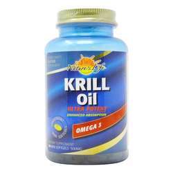 Nature's Life Krill Oil, Lemon - 500 mg - 90 Mini Softgels