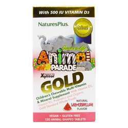 Nature's Plus Animal Parade Gold Children's Chewable Multi-Vitamin, Watermelon - 120 Chewables