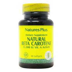 Nature's Plus Natural Beta Carotene - 25,000 IU - 90 Softgels