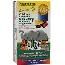 Nature's Plus Animal Parade Multiple, Assorted - 180 Animal Shaped Tablets