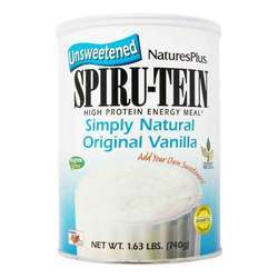 Nature's Plus Spiru-tein Simply Natural, Vanilla - Unsweetened - 1.63 lbs (740 g)