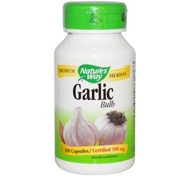 Nature's Way Garlic Bulb           - 580 mg - 100 Capsules