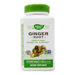 Nature's Way Ginger Root 550 mg - 240 Vegan Capsules