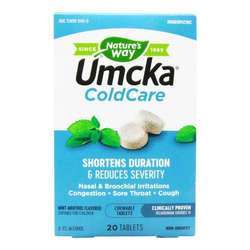 大自然的方式umcka冷护理，薄荷糖-20个咀嚼片