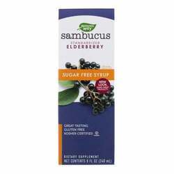 自然之道sambuus黑接骨木果糖浆，无糖- 8液盎司