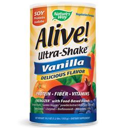 大自然活着！Ultra Shake，香草 - 大豆蛋白-21盎司