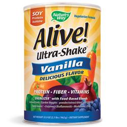 大自然活着！Ultra Shake，香草 - 大豆蛋白-34盎司