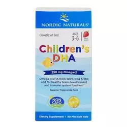 北欧自然儿童DHA，草莓-225 mg -90咀嚼软件