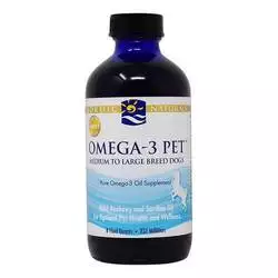 北欧天然Omega-3宠物，中型至大型犬- 8液盎司(237毫升)
