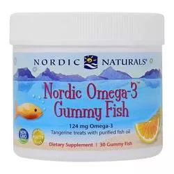 北欧北欧北欧omega -3粘性鱼，橘子-30软糖鱼