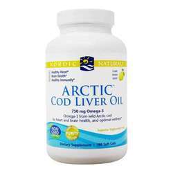 Nordic Naturals Arctic Cod Liver Oil, Lemon - 180 Softgels