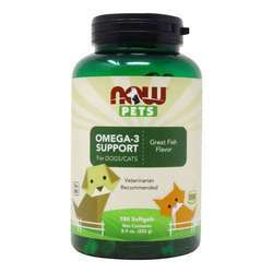 Now Foods Omega-3 Support for Dogs and Cats, Fish - 180 Softgels