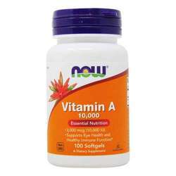 Now Foods Vitamin A - 10,000 IU (3,000 mcg) - 100 Softgels