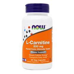 Now Foods L-Carnitine - 500 mg - 60 Vegetarian Capsules