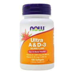 Now Foods Ultra A and D-3 - 25,000 / 1,000 IU - 100 Softgels