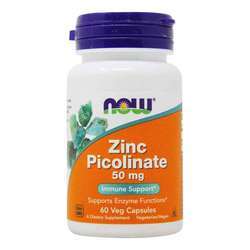 Now Foods Zinc Picolinate  - 50 mg - 60 Veg Capsules