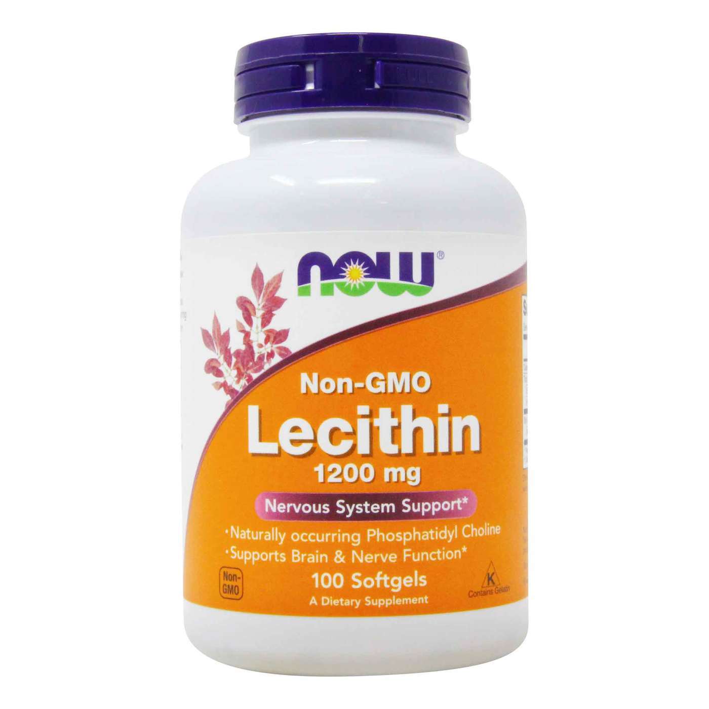100 softgels 1200mg Non-GMO NOW Foods  Lecithin 