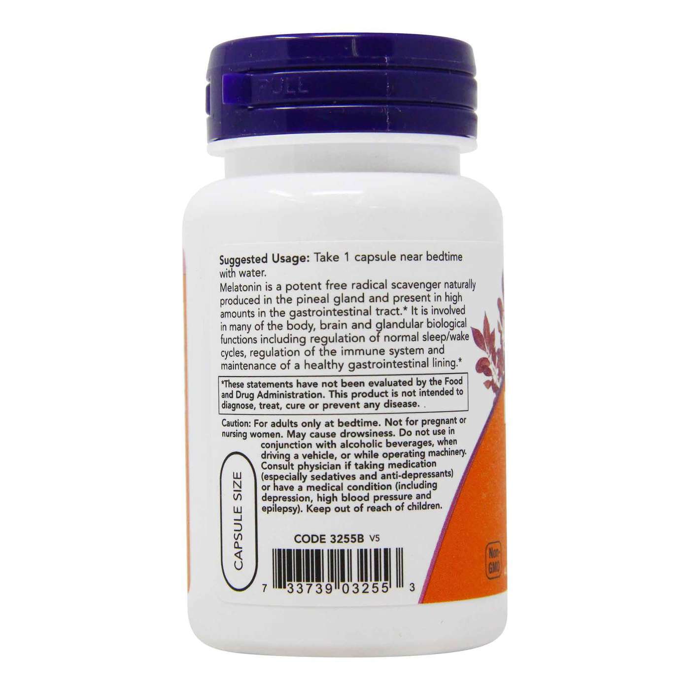 Now Foods Melatonin - 3 mg - 60 Veg Capsules - eVitamins.com