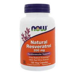 Now Foods Natural Resveratrol - 200 mg - 120 Vegetarian Capsules