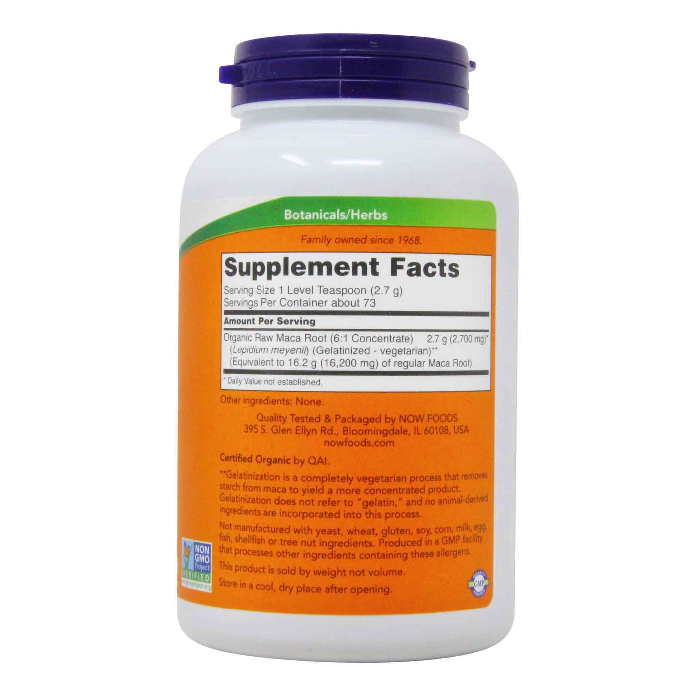 NOW Foods  Maca 6:1 Concentrate Pure Powder 198 grams 