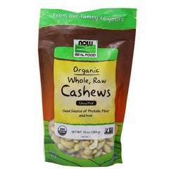 Now Foods Whole, Raw Cashews, Organic - 10 oz (284 g)