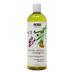 Now Foods Lavender Almond Massage Oil - 16 fl oz (473 ml)
