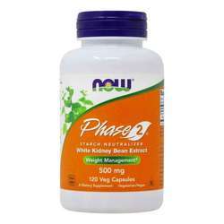 Now Foods Phase 2 Starch Neutralizer 500 mg - 120 Veg Capsules