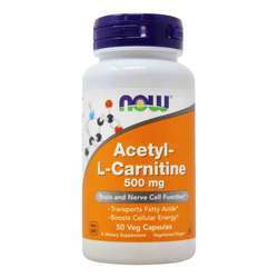 Now Foods Acetyl-L-Carnitine - 500 mg - 50 Veg Capsules