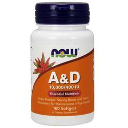 Now Foods A and D - 100 Softgels