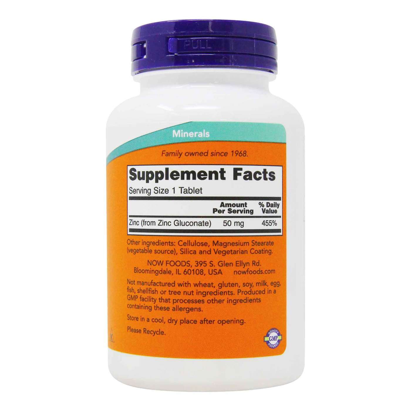Now Foods Zinc Gluconate - 50 mg - 250 Tablets - eVitamins Egypt