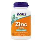 Zinc Gluconate 50 mg - 250 Tablets Yeast Free by Now Foods