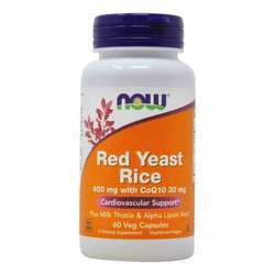 Now Foods Red Yeast Rice with CoQ10 - 600 mg - 60 Vegetarian Capsules
