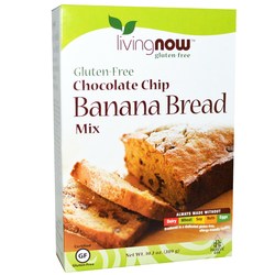 Now Foods Chocolate Chip Banana Bread Mix, Gluten Free - 10.2 oz (289 g)