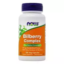 Now Foods Bilberry Complex - 80 mg - 100 Veg Capsules