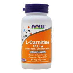 Now Foods L-Carnitine - 250 mg - 60 Veg Capsules