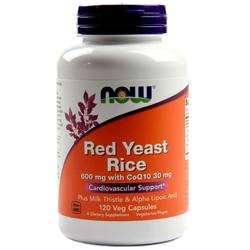 Now Foods Red Yeast Rice with CoQ10 - 600 mg - 120 Vegetarian Capsules