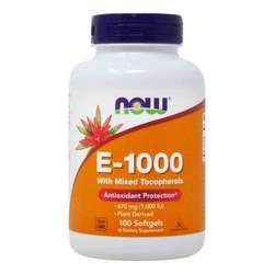 Now Foods Vitamin E Mixed Tocopherols - 1000 IU - 100 Softgels