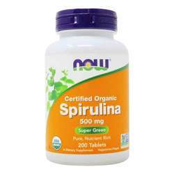 Now Foods Spirulina - 500 mg - 200 Tablets