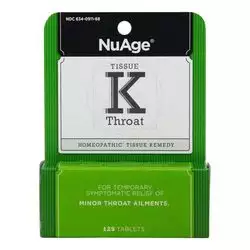 NuAge顺势疗法K喉组织- 125片