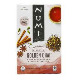 Numi Tea Organic Tea, Golden Chai - 18 Tea Bags