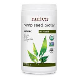 Nutiva有机大麻蛋白加纤维，天然- 16盎司(454克)