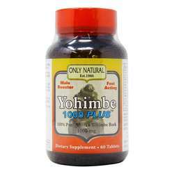 Only Natural Yohimbe 1000 Plus        - 60 Tablets