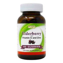 Only Natural Elderberry with Vitamin C and Zinc Gummies - 60 Gummies