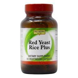 Only Natural Red Yeast Rice Plus - 60 Vegetarian Capsules