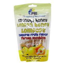 Pacific Resources International Manuka Lollipops, Lemon Honey - 12 Lollipops