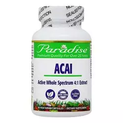 天堂草药Acai Energy 4：1-400 mg -60蔬菜胶囊